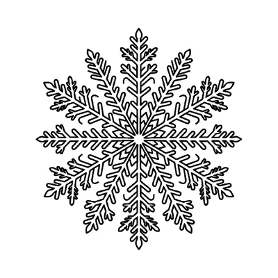 Fenstervorlage Schneeflocke zum Ausdrucken
