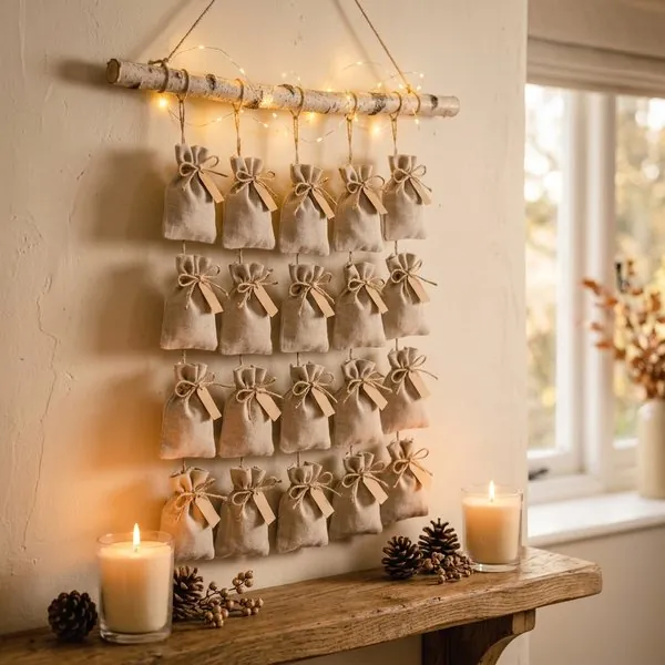 Adventskalender zum Befüllen, 24 Säckchen