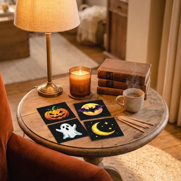 Halloween-Kratzbilder, 18 Stück