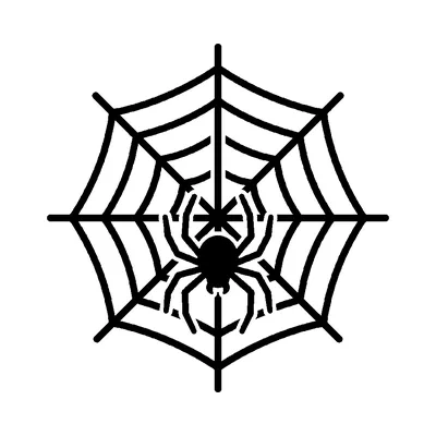 Schnittvorlage Spinne im Spinnennetz